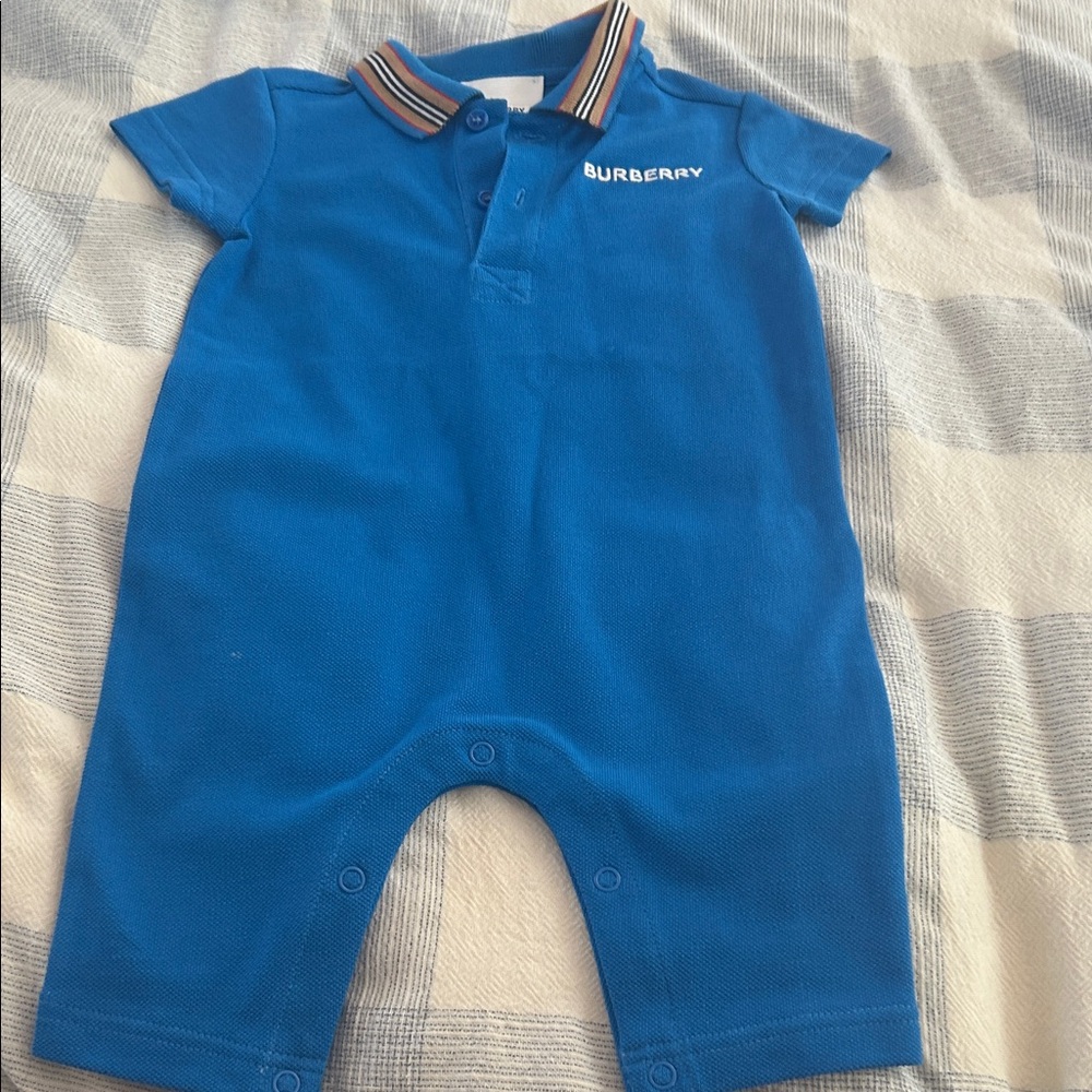 Burberry Vibrant Blue Baby Romper